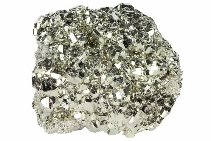 Gleaming Pyrite Crystal Cluster - Peru #94348